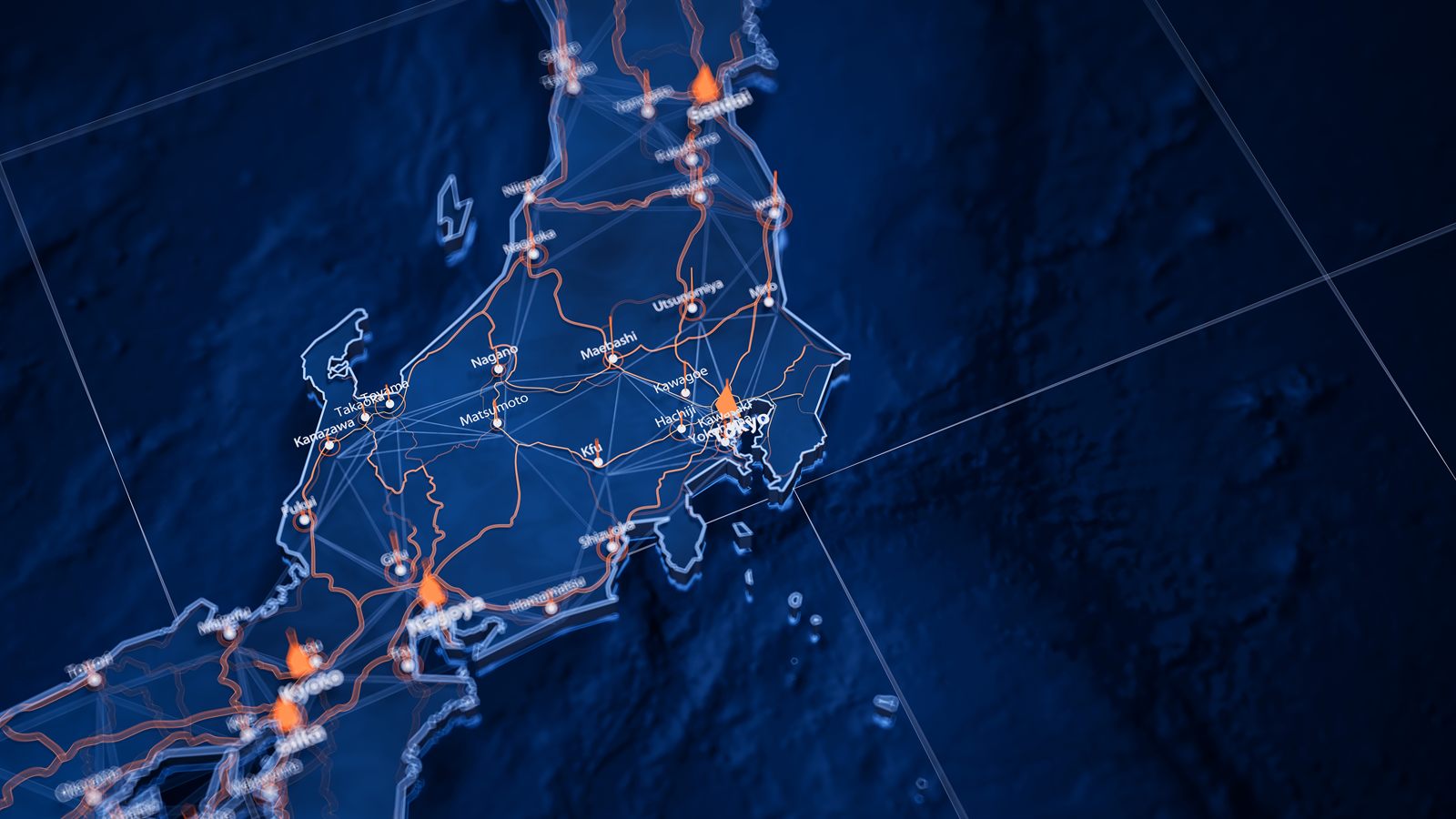 日本各地のチャプターがつながるネットワークのイメージ